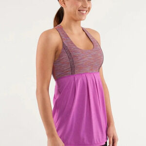 Lululemon Womens Size 4 Ultra Violet Racerback Tank Top Heathered Performance